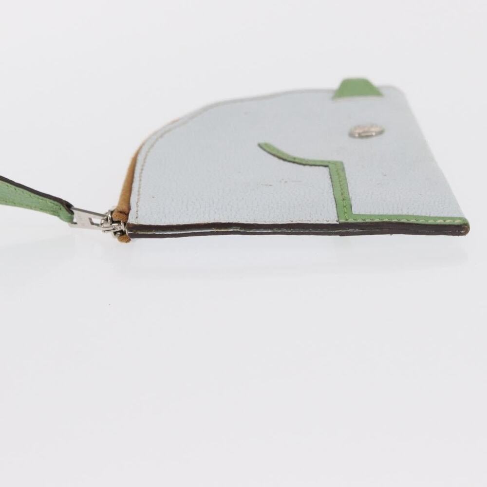 Hermes Leather Paddock Coin Purse Light Blue - Picture 11 of 13
